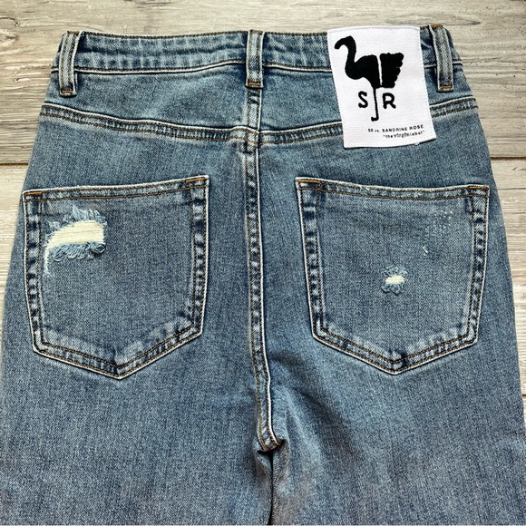 New! Free People x Sandrine Rose distressed high rise skinny Jeans 16032 - Picture 9 of 16